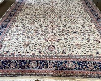 Vintage rug. India. Measures 13' x 9.5'. Photo 2 of 4.