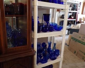 blue glass collection