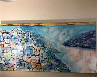 Oil on canvas - signed by artist - Buckley - large - 72" x 36".
