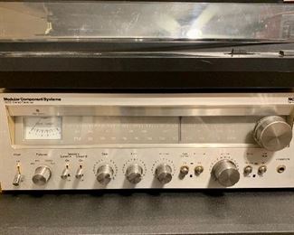 Vintage receiver and record player