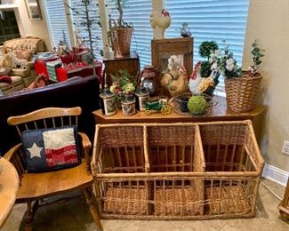 Windsor Chair, Large French baguette holder/basket