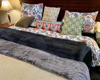 Nice selection of linens, comforters, pillows and blankets including these ridiculously soft Ugg blankets