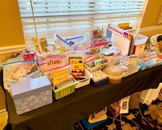 Large assortment of crafting supplies 