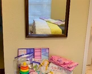 Steamer trunk and mirror