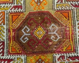 Pair Antique Hand Woven Area Rugs
