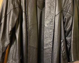 Ladies leather long jacket 