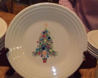 Fiesta Christmas Tree Dishes - Sold by piece or set   also, flatware to match.  service for 6