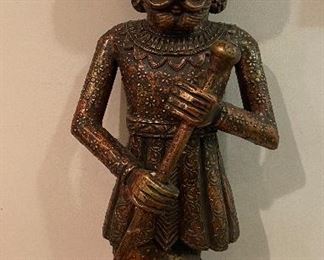 3’ Carved Wooden Indian Statue