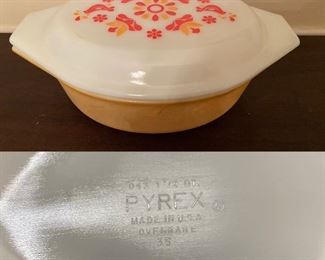 Vintage Pyrex #35 Ovenware Casserole 1-1/2 Qt