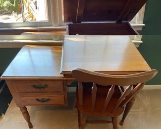 Vintage Solid Maple Desk-Approximately 41-3/4 “ W X 22” D X 30” T