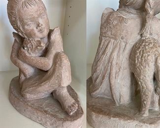 Austin Production 1975 Girl with Lamb Statue