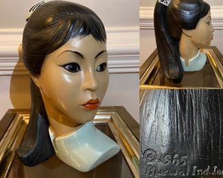 1965 Marwal Vietnamese Chalk ware Bust