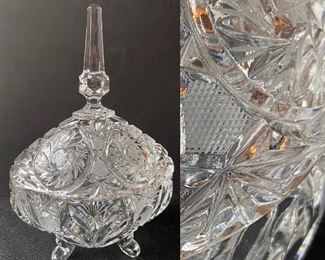 Large Cut & Etched Crystal Covered Candy