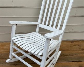 White Wooden Rocker
