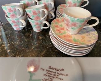 Set 10 Sango Korea Dreamtime 7207 Cups & Saucers