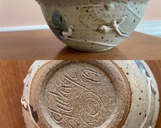 Signed handmade Pottery Bowl