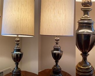 Pair Brass Stiffel Lamps
