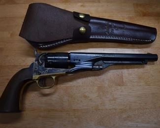 .44 Caliber Black Powder Only Pistol, FAP Pietta made in Italy  date of manufacture signified by the BF below the cylinder is 1995.  comes with holster