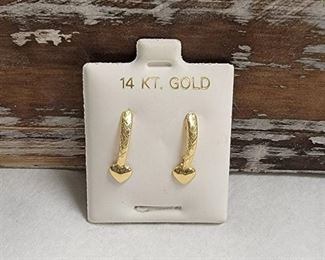 14k Yellow Gold Earrings - NOS