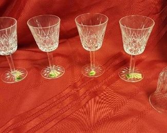Waterford Crystal Wine Glasses and Waterford Crystal Bell