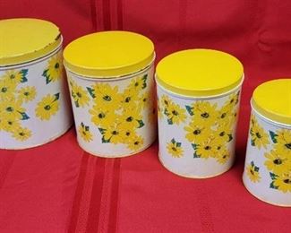 Vintage Metal Canister Set