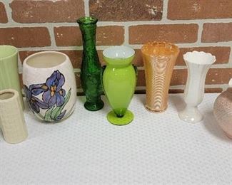 Vintage Vases - Lusterware - Sam Berger - Blown Glass - Norcrest - 1409 Shawnee USA - Other Unmarked Vases
