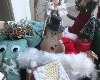 christmas villagers in a panic