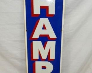 12X72 USE CHAMPION PLUGS VERTICAL SIGN