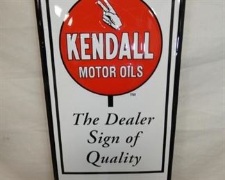 VIEW 2 CLOSE UP TOP KENDALL MOTOR OILS REPLICA SIGN 