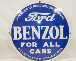 30IN PORC. FORD BENZOL SIGN