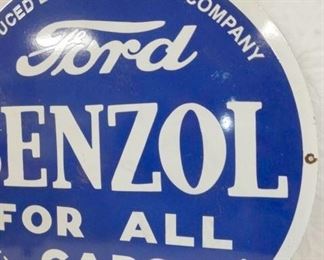 VIEW 2 RIGHTSIDE FORD BENZOL REPLICA SIGN 