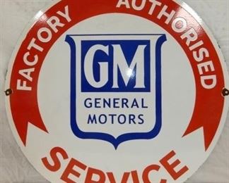 30IN PORC. GMC SERVICE SIGN