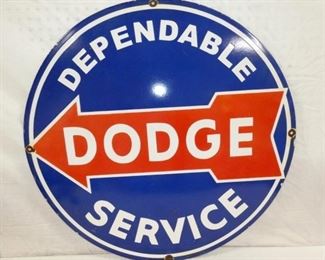 30IN DODGE DEPENDABLE SERVICE SIGN