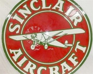 42IN DS PORC. SINCLAIR AIRCRAFT SIGN