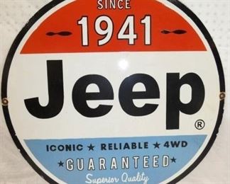 30IN PORC. JEEP SIGN