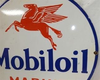 VIEW 2 LEFTSIDE MARINE MOBILOIL REPLICA SIGN