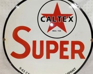 30IN. SUPER CALTEX TEXACO SIGN 