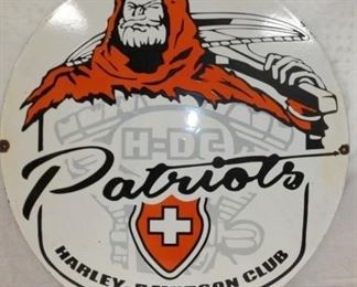 30IN. PORC. Harley Davidson PATRIOT SIGN