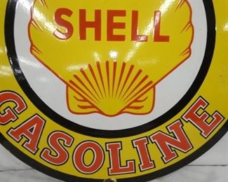 VIEW 3 30IN PORC. SHELL OIL SIGN