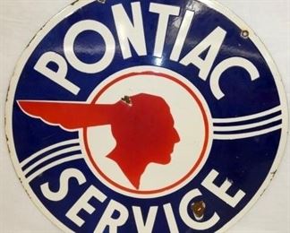 24IN DS PORC. PONTIAC SERVICE SIGN