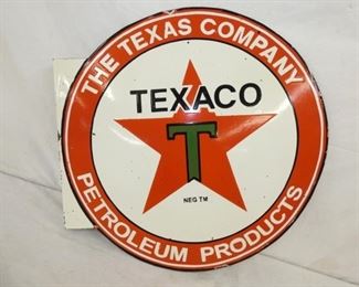 VIEW 2 SIDE 2 TEXACO FLANGE REPLICA SIGN 