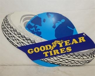 VIEW 2 SIDE 2 GOODYEAR TIRES DIECUT SIGN