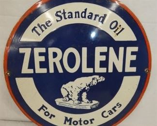 18IN. PORC  STANDARD ZEROLENE REPLICA SIGN 