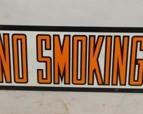 18X4 PORC. NO SMOKING PHILLIPS REPLICA SIGN 