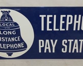 18X8 PORC. TELEPHONE PAY STATION SIGN