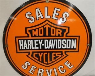 12IN. PORC. Harley Davidson SERVICE SIGN