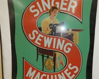 25X34 METAL SINGER SEWING MACHINE SIGN
