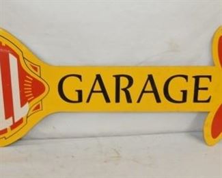 36X12 METAL SHELL GARAGE ARROW SIGN
