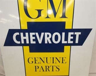 VIEW 2 CLOSE UP GM/CHEVROLET PARTS SIGN