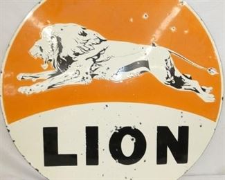 VIEW 3 SIDE 2 30IN. PORC. LION SIGN